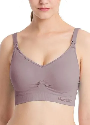 190882P Mamaway Ultralight Antibacterial Seamless Maternity & Nursing Bra - Taro