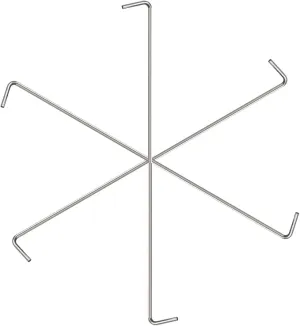 6 Pack Tent Stakes Pegs, 7’’ Metal Garden Stakes Spike, Tent Camping Pegs for Gardening & Canopies, Outdoor Christmas Decorations