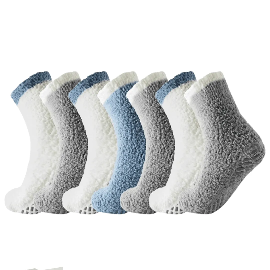 7-Pack Non-Slip Diabetic Socks - Cozy and Comfortable