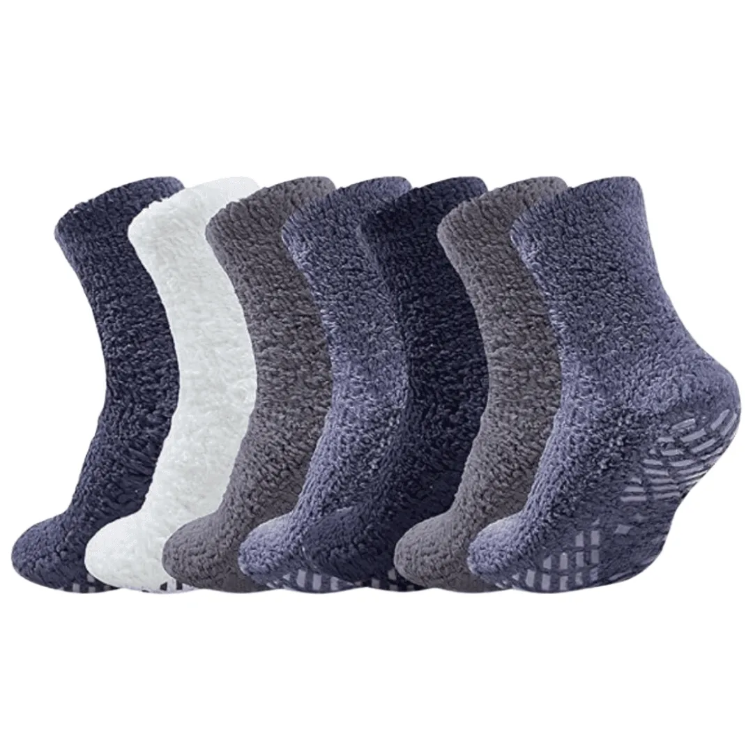 7-Pack Non-Slip Diabetic Socks - Cozy and Comfortable