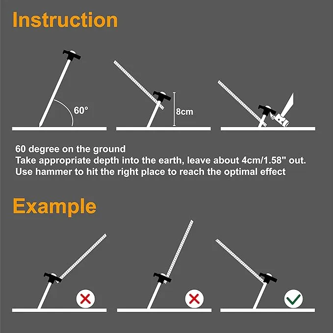 ABCCANOPY Tent Stakes 11" Camping Tent Stakes, 10pc-Pack (Black)
