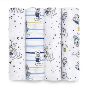 Aden   Anais Essentials Disney Baby 4 Pack Mickey Stargazer Swaddle Blanket