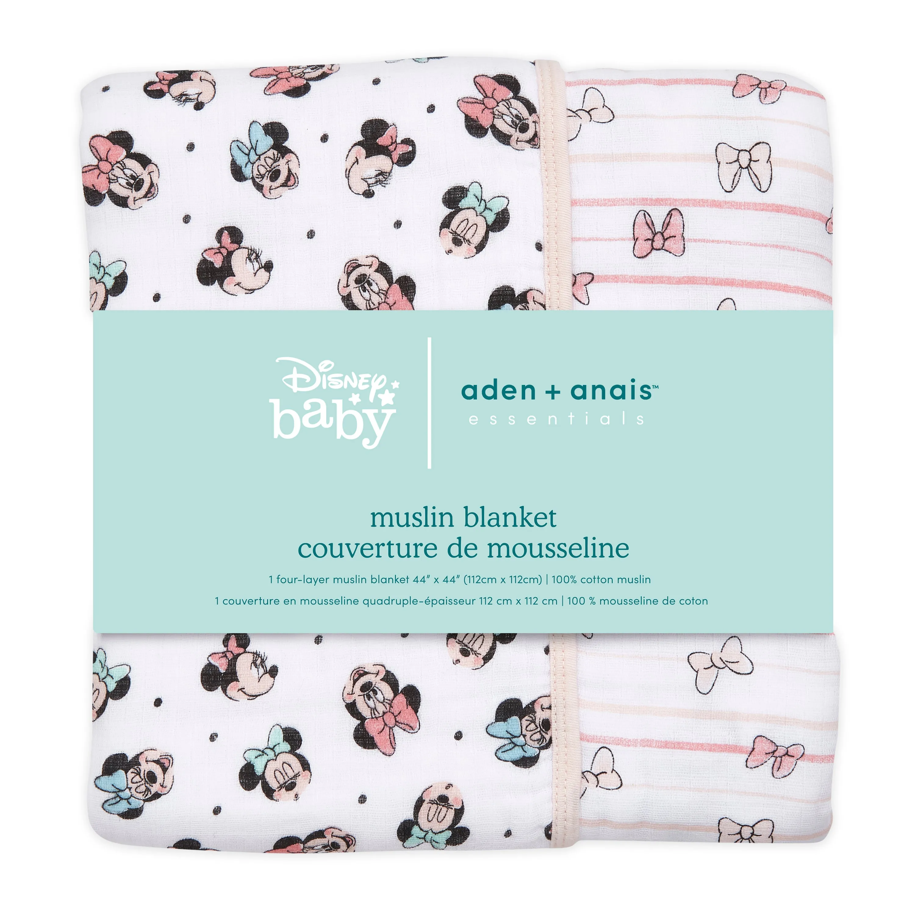 aden   anais Muslin Blanket Disney Minnie Rainbows