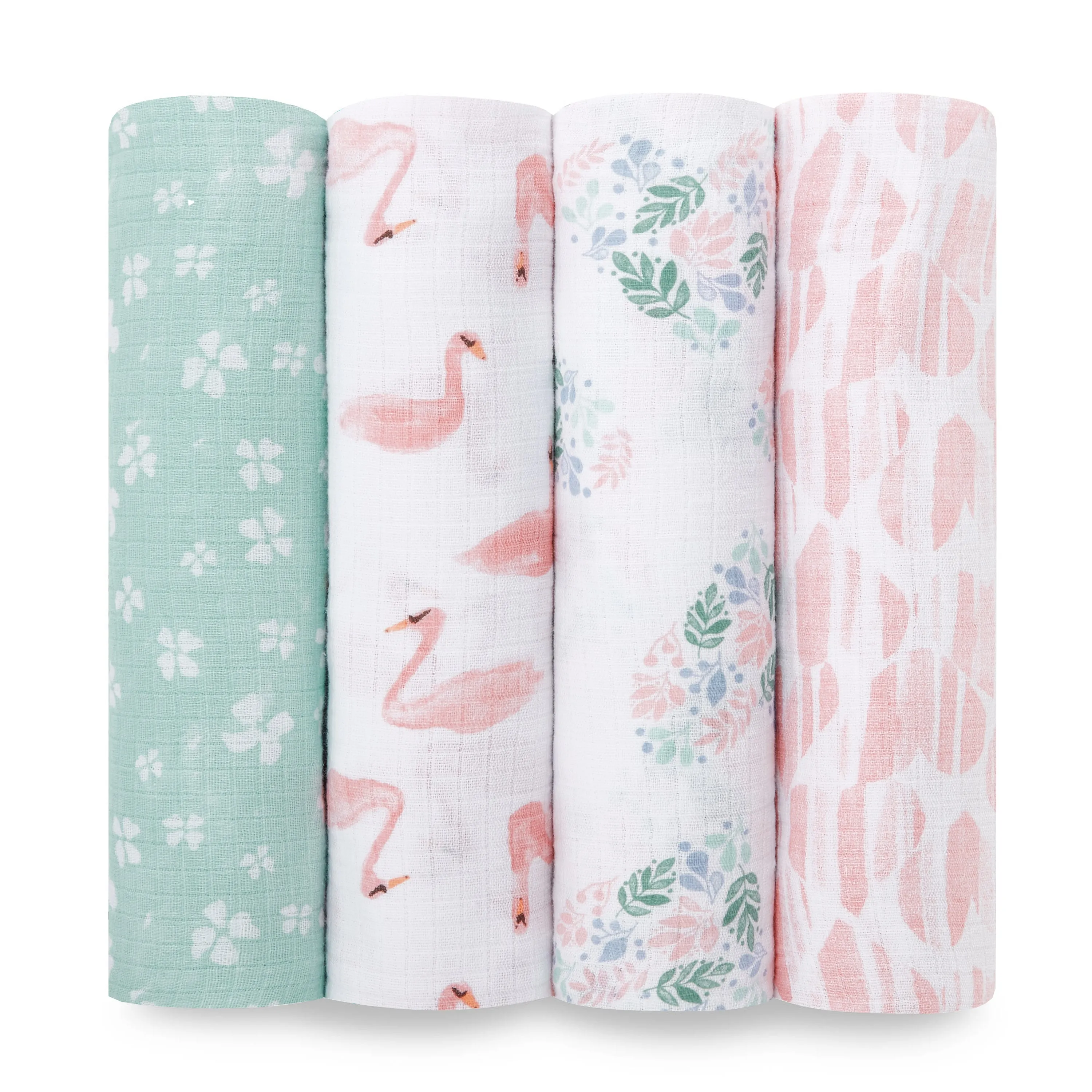 aden   anais Muslin Swaddles 4 pack Briar Rose Pink