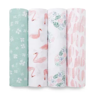 aden   anais Muslin Swaddles 4 pack Briar Rose Pink