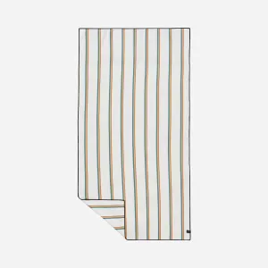 Baja Stripe Performance Quick-Dry Travel Towel - White