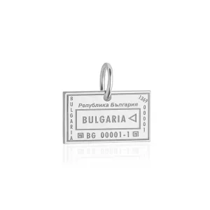 Bulgaria Passport Stamp Charm Silver