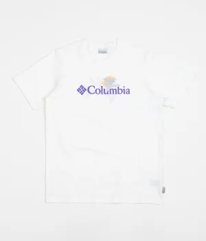 Columbia Explorers Canyon Logo T-Shirt - White / Jubilant Flower Graphic