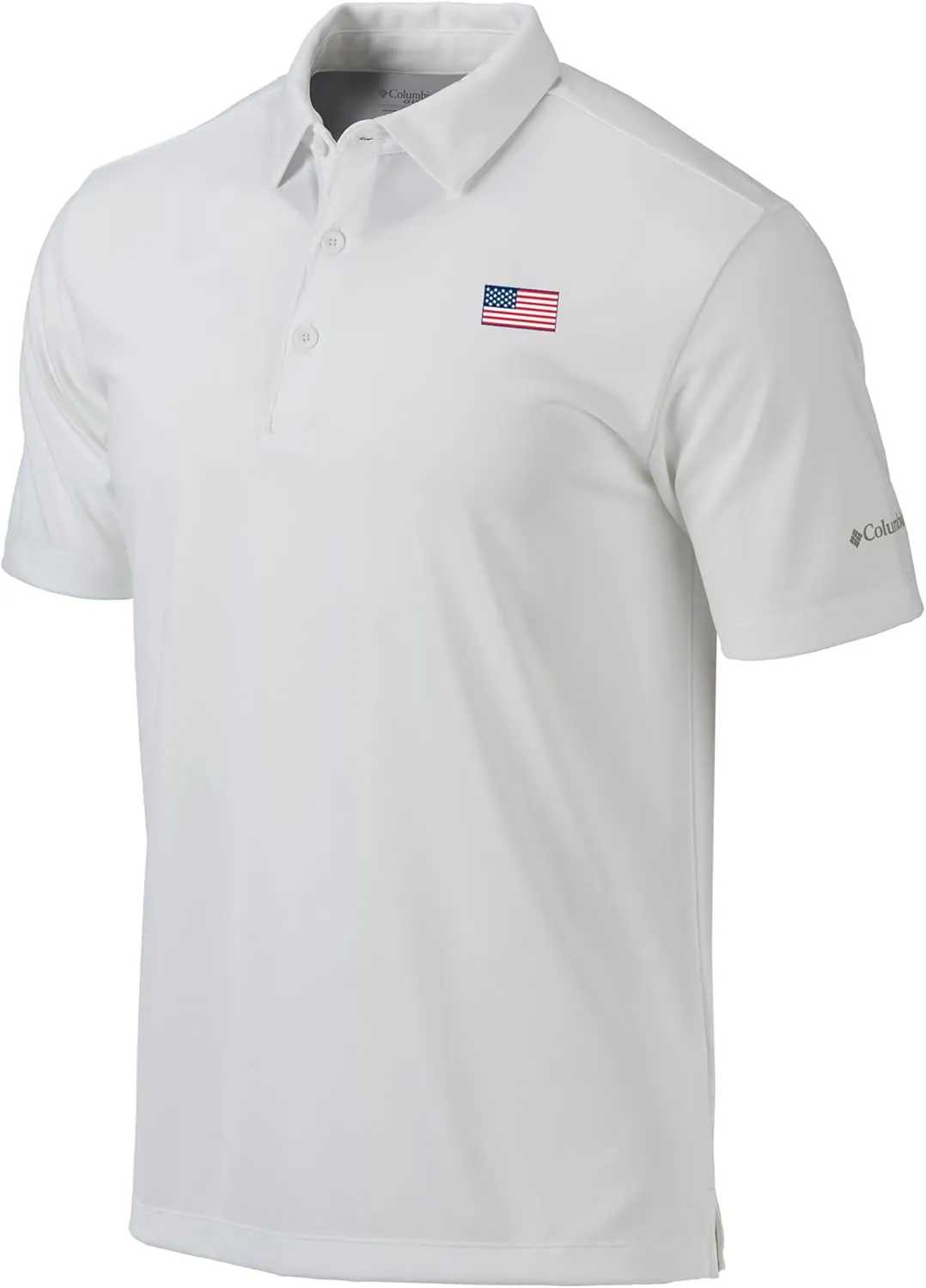 Columbia Golf Men's Omni-Wick American Flag Logo Drive Polo