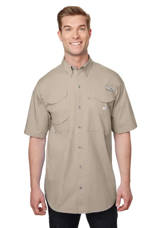 Columbia Mens Bonehead Short Sleeve Button Down Shirt w/ Double Pockets - Fossil (DISCONTINUED)