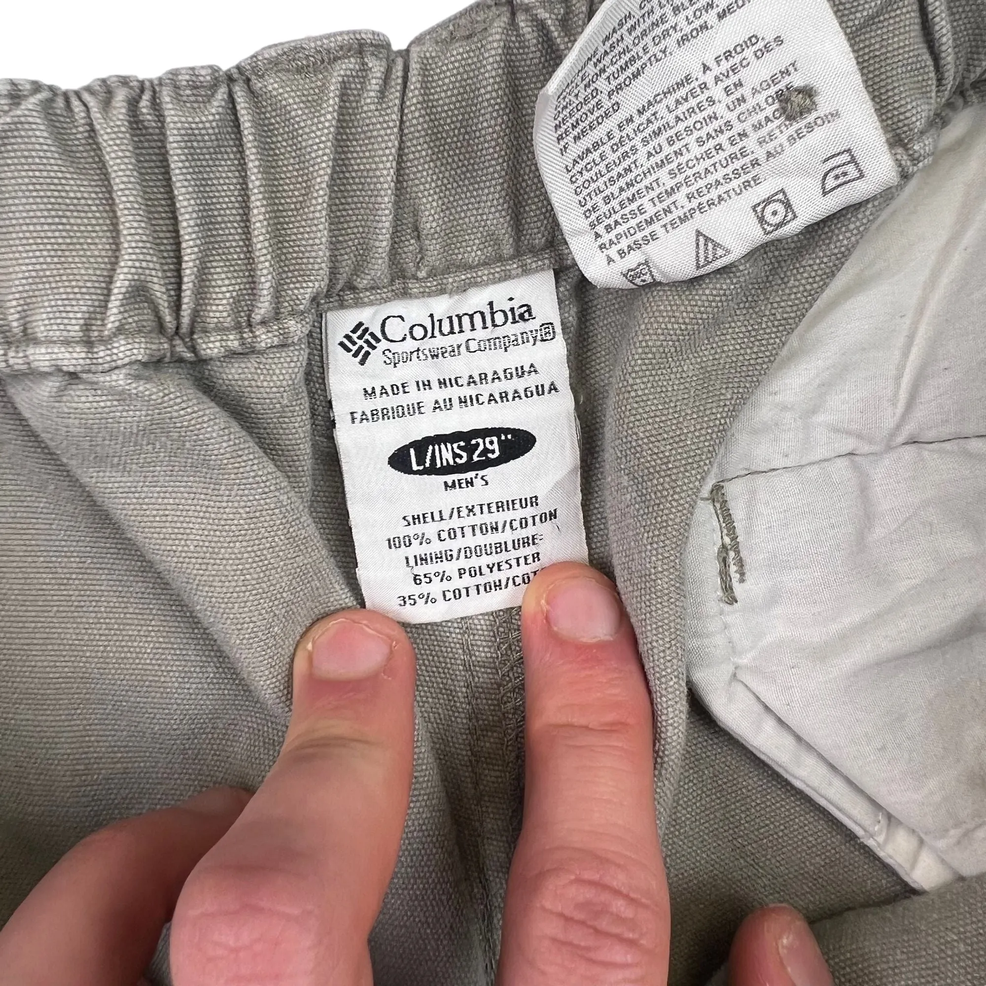 Columbia Performance Outdoor Convertible Cargo Trousers Shorts Grey