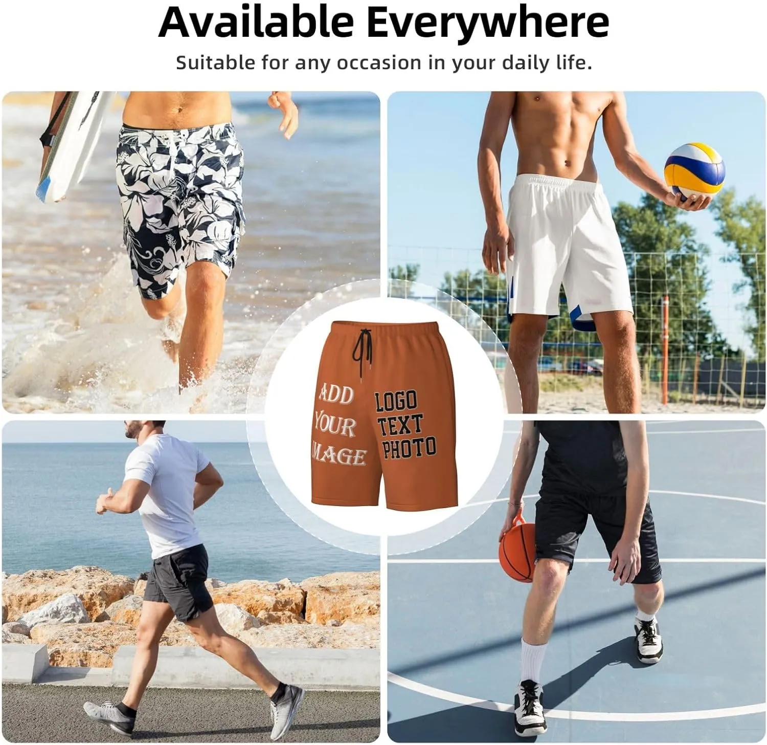 Custom Shorts for Men Design Your own Personalized Short add Text Photo Logo Customed Swim Short Beach Boardshorts