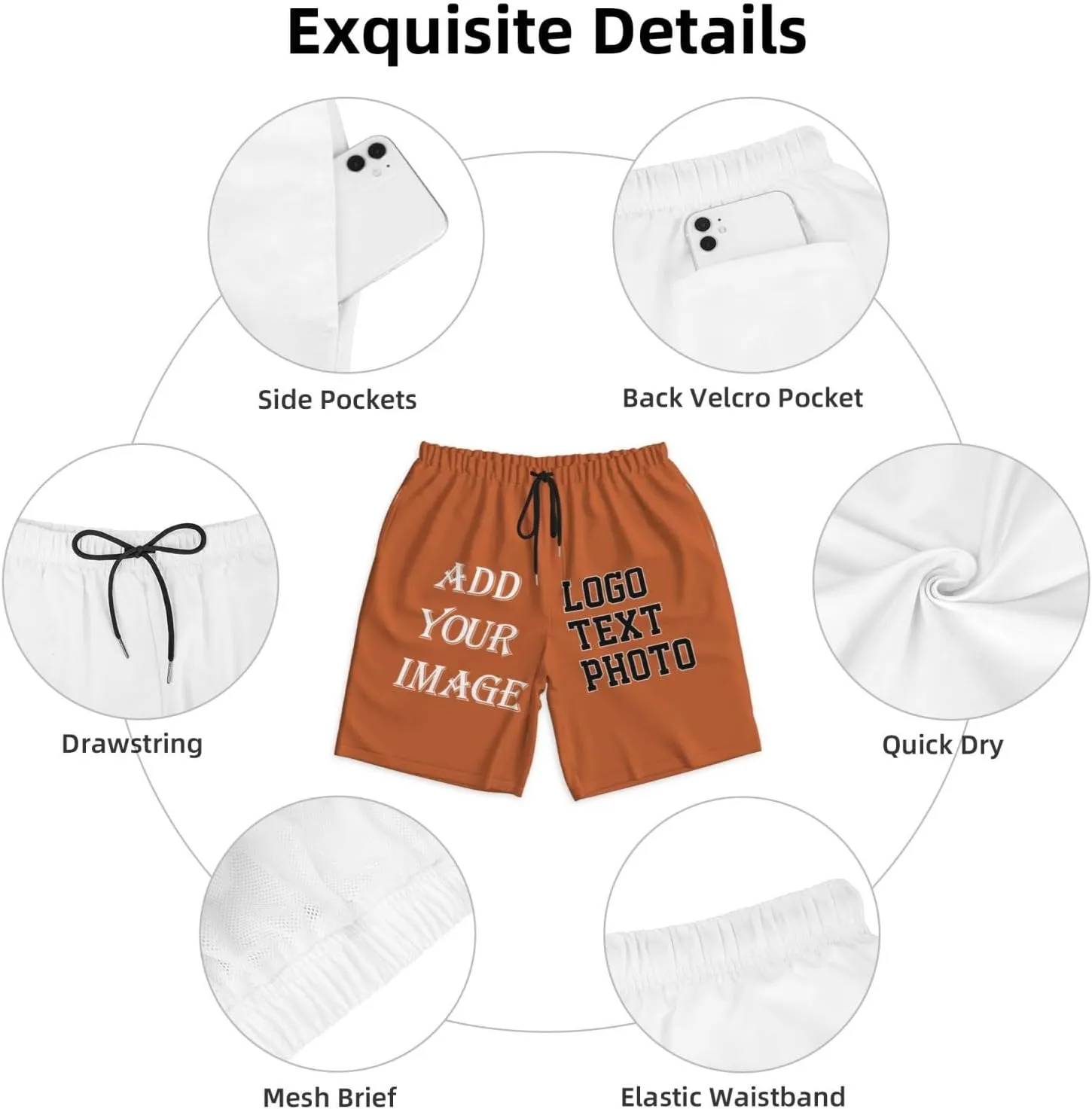 Custom Shorts for Men Design Your own Personalized Short add Text Photo Logo Customed Swim Short Beach Boardshorts