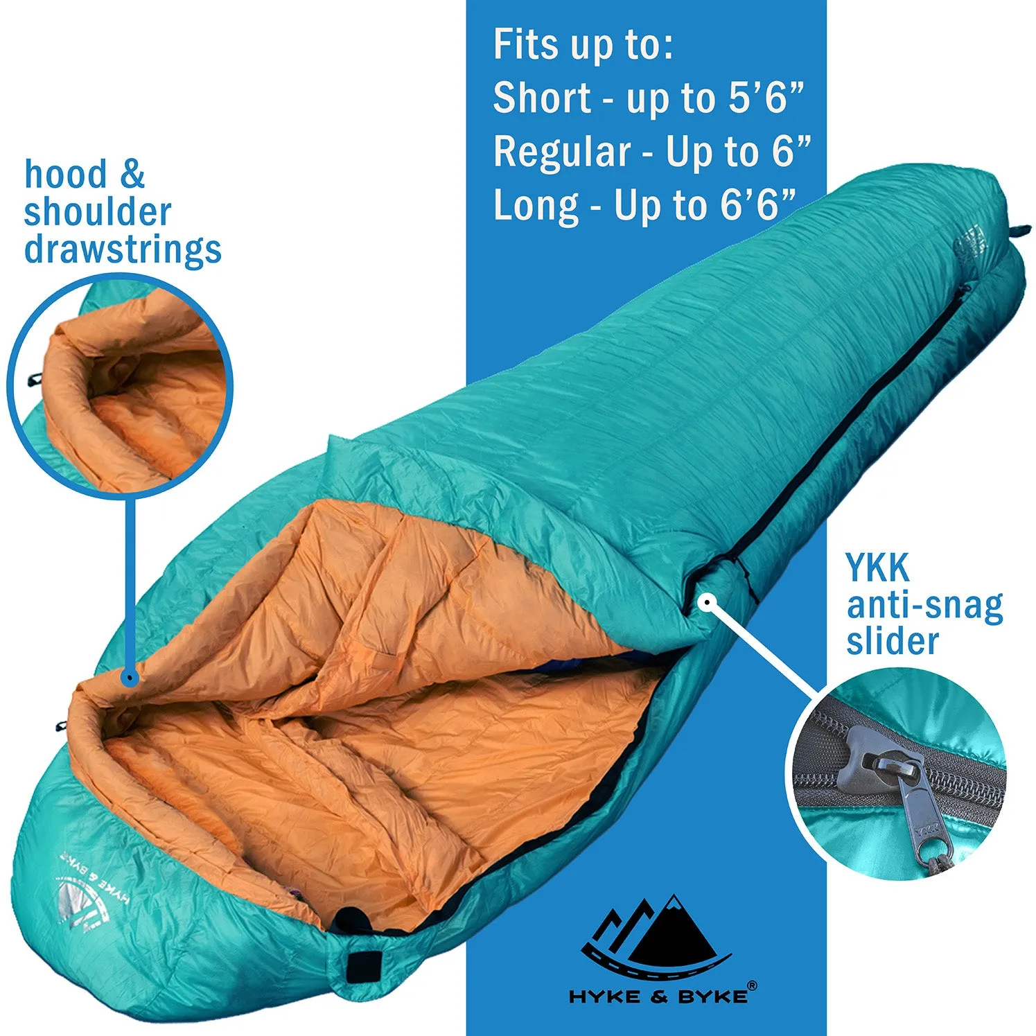 Eolus 15°F Ultralight 800FP Goose Down Sleeping Bag