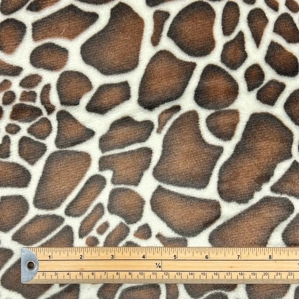 Giraffe Print Cuddle Fleece Fabric