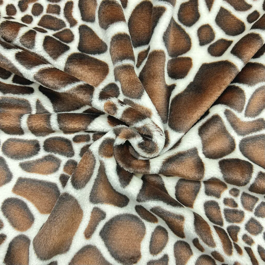 Giraffe Print Cuddle Fleece Fabric