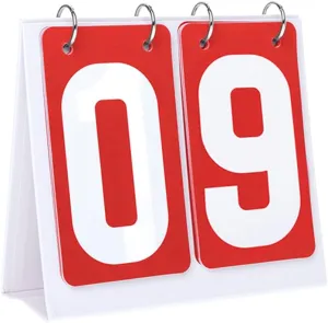 GOGO Scoreboard Flip Score Keeper Bulk for Basketball Game, Portable Scoreboard Up to 99