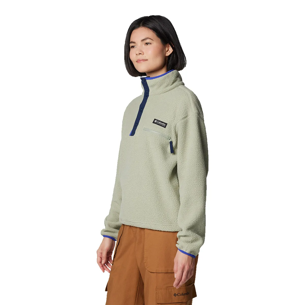 Helvetia™ II Cropped Half Snap Fleece - Safari