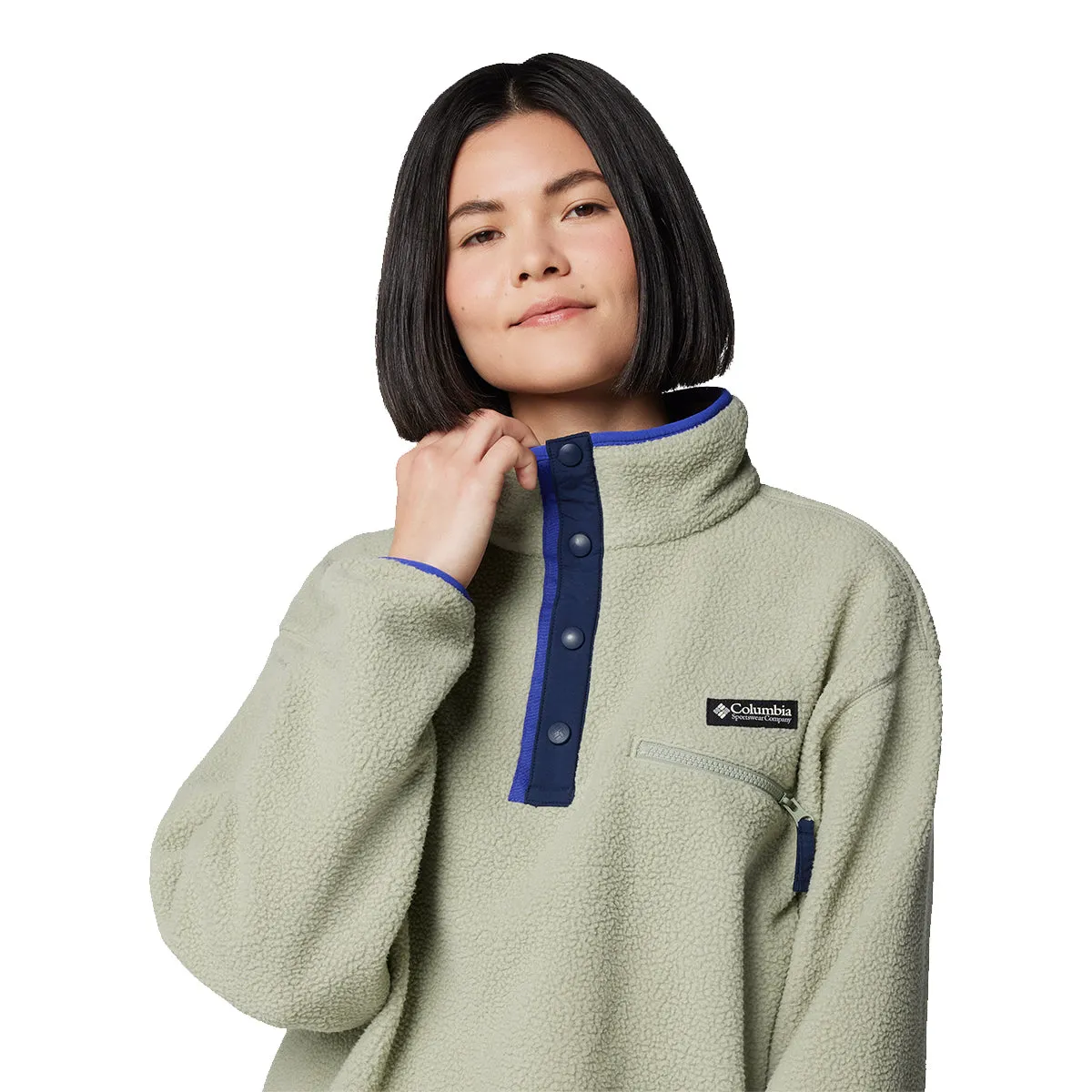 Helvetia™ II Cropped Half Snap Fleece - Safari
