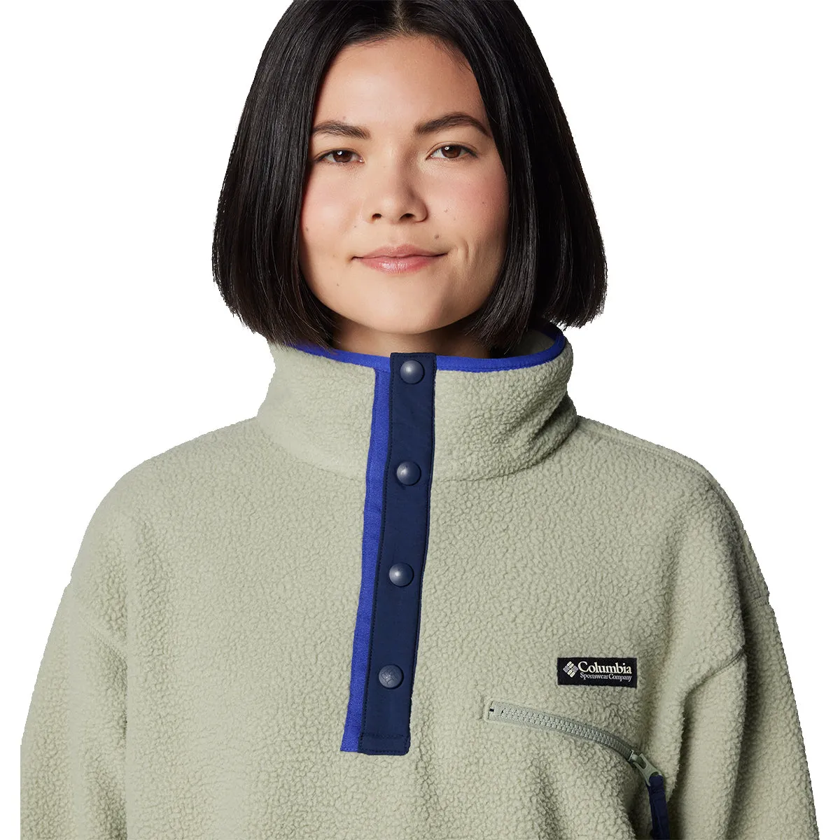Helvetia™ II Cropped Half Snap Fleece - Safari