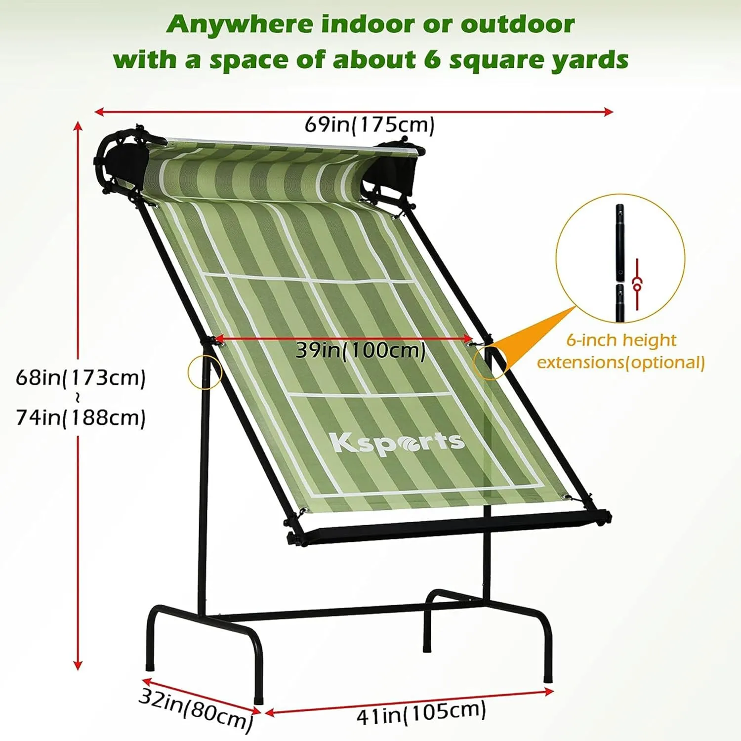 Ksports Tennis Rebounder Net  Multi Racket Sports Trainer for Tennis, Pickleball, Padel, Squash & Racquetball  Quick Assembly, Portable with Carry Bag