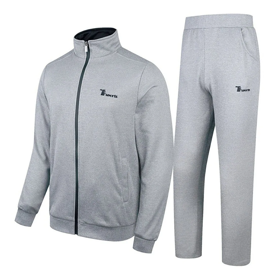 Men's Athletic Casual Full Zip Suit - Solid Color