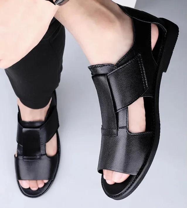 Men's Leather Breathable Casual Sandals (In Stock)