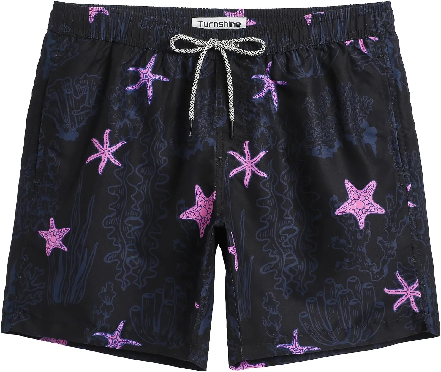 Mens Swim Trunks 7" Quick Dry Bathing Suits with Mesh Lining Printed Shorts Swimwear