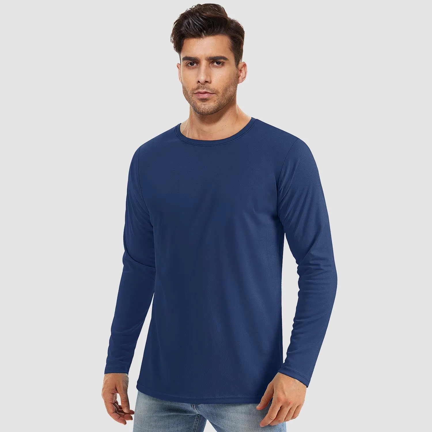 Men's UPF 80  Long Sleeve Shirts UV Sun Protection Shirt Running Fishing Quick Dry Rash Guard Shirts