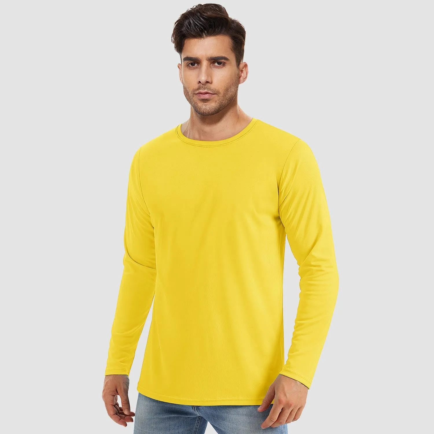 Men's UPF 80  Long Sleeve Shirts UV Sun Protection Shirt Running Fishing Quick Dry Rash Guard Shirts