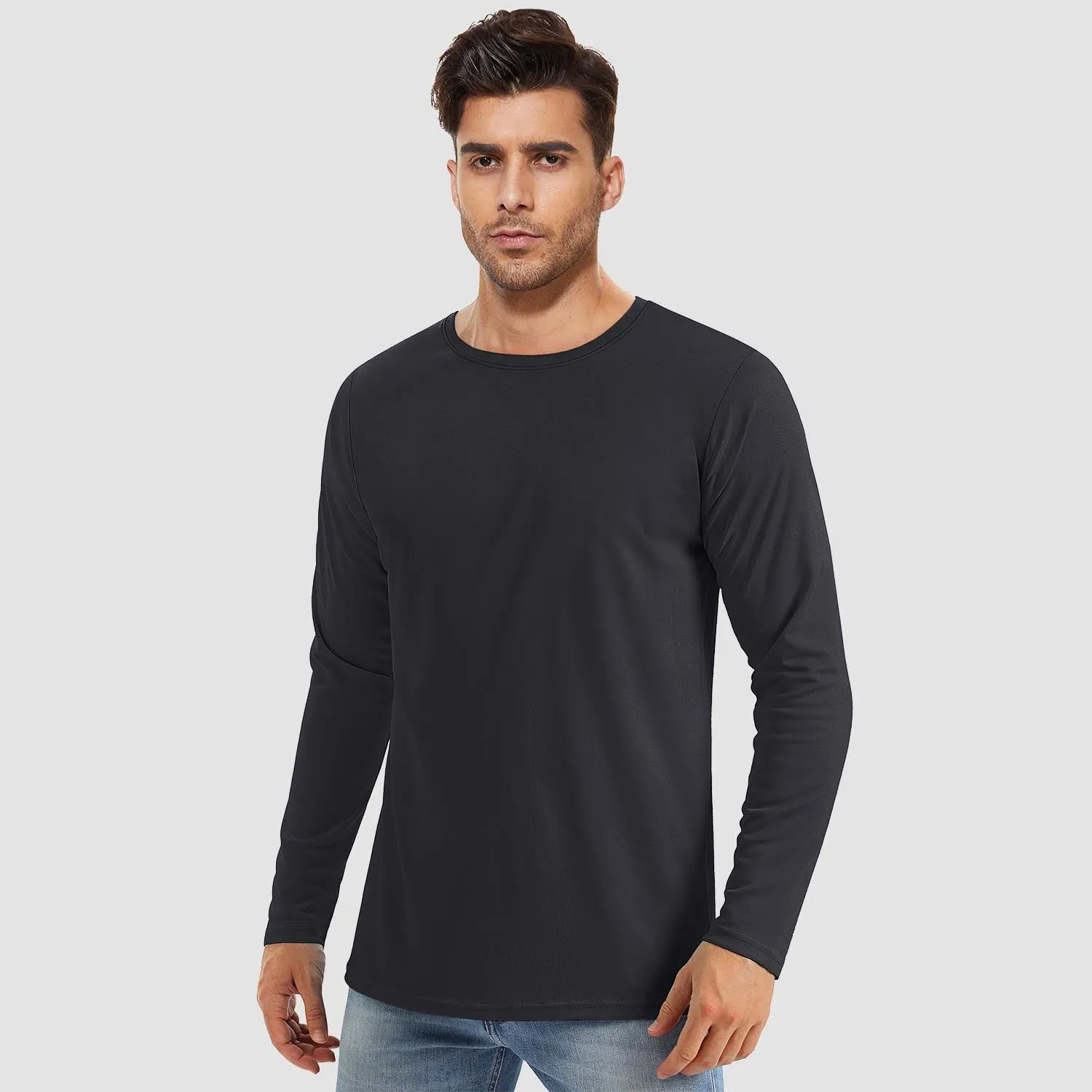Men's UPF 80  Long Sleeve Shirts UV Sun Protection Shirt Running Fishing Quick Dry Rash Guard Shirts