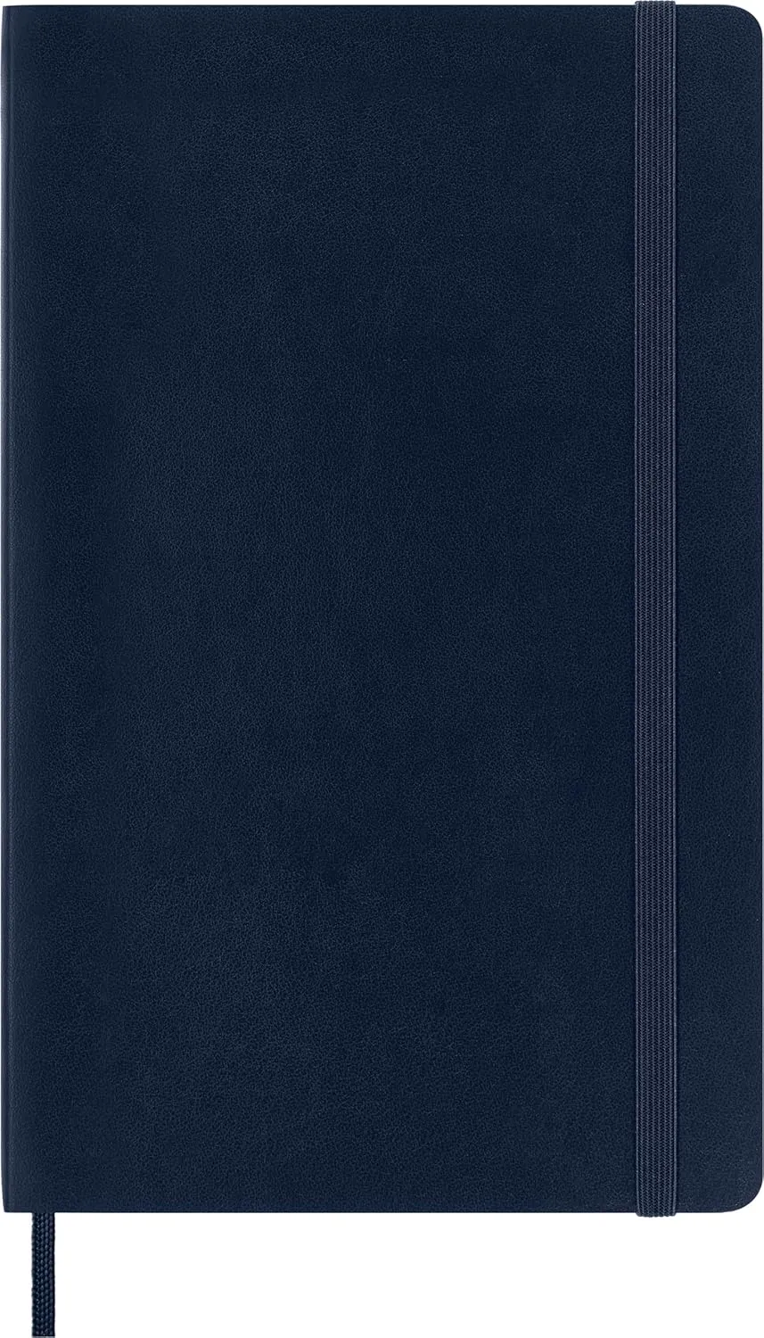 Moleskine Classic Notebook, Soft Cover, Large (5" x 8.25") Ruled/Lined, Sapphire Blue, 192 Pages