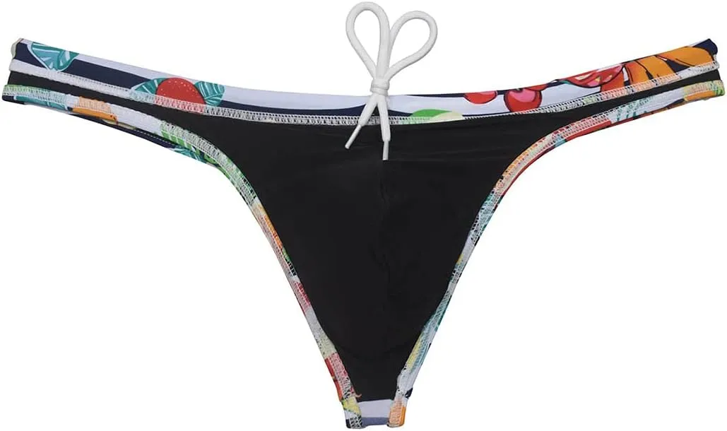 OROCOJUCO Sexy Men's Swim Thong Bikini Swimwear Board Surf Short Trunks Contour Pouch Tangas Swimsuit