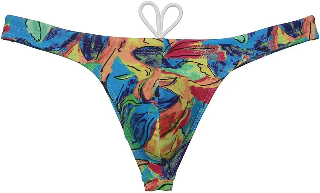 OROCOJUCO Sexy Men's Swim Thong Bikini Swimwear Board Surf Short Trunks Contour Pouch Tangas Swimsuit