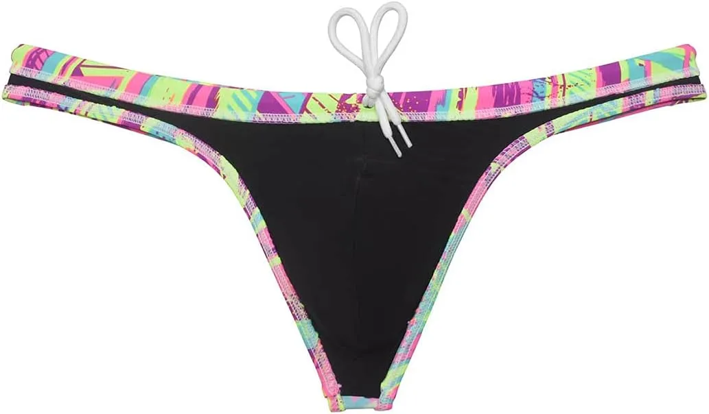 OROCOJUCO Sexy Men's Swim Thong Bikini Swimwear Board Surf Short Trunks Contour Pouch Tangas Swimsuit