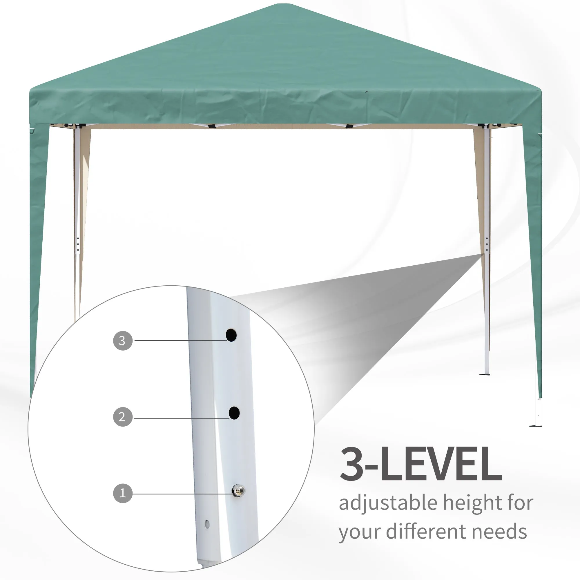 Outsunny 3 x 3m Garden Pop Up Gazebo Marquee Party Tent Wedding Canopy Green