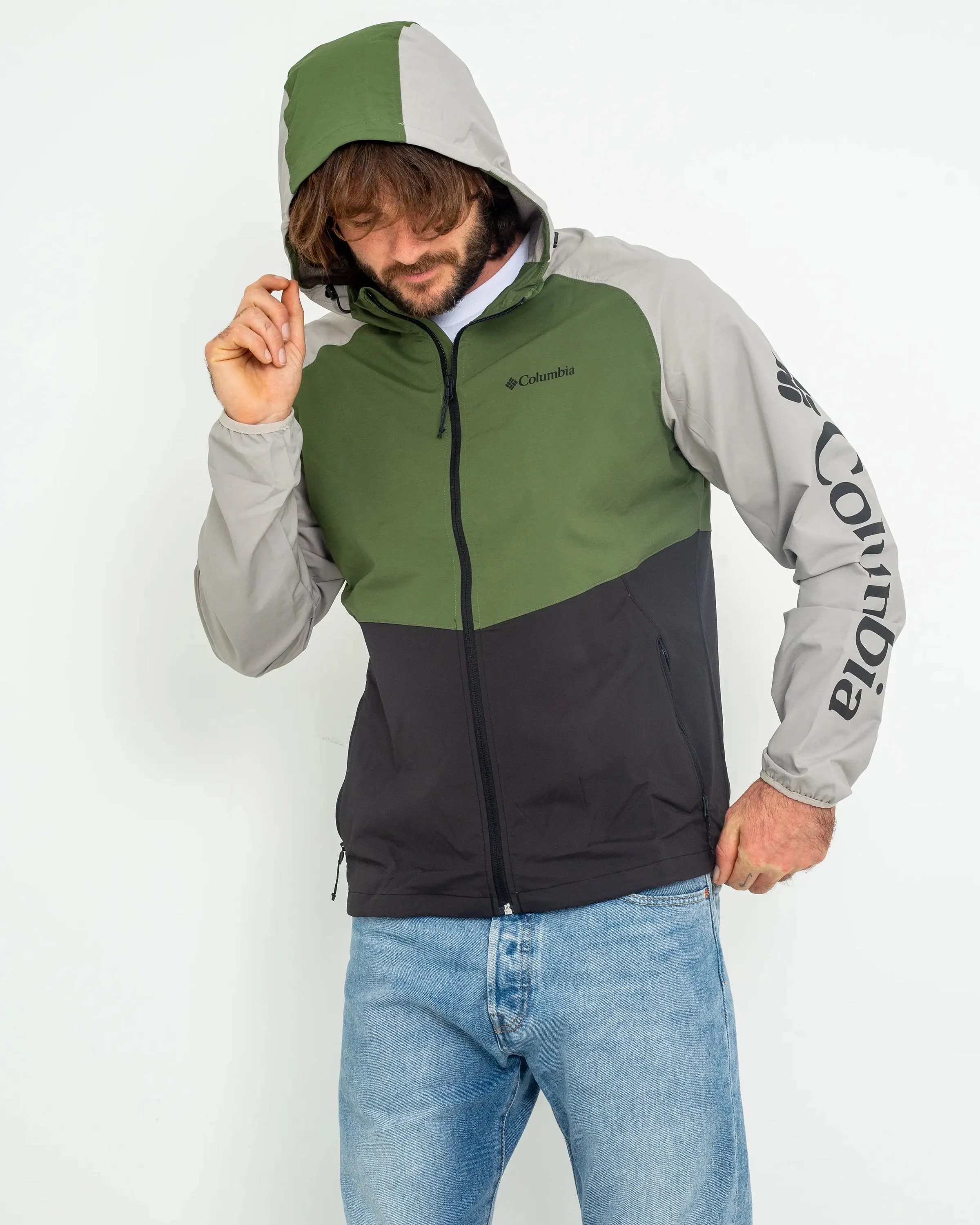 Panther Creek Jacket in Canteen, Flint Grey & Black