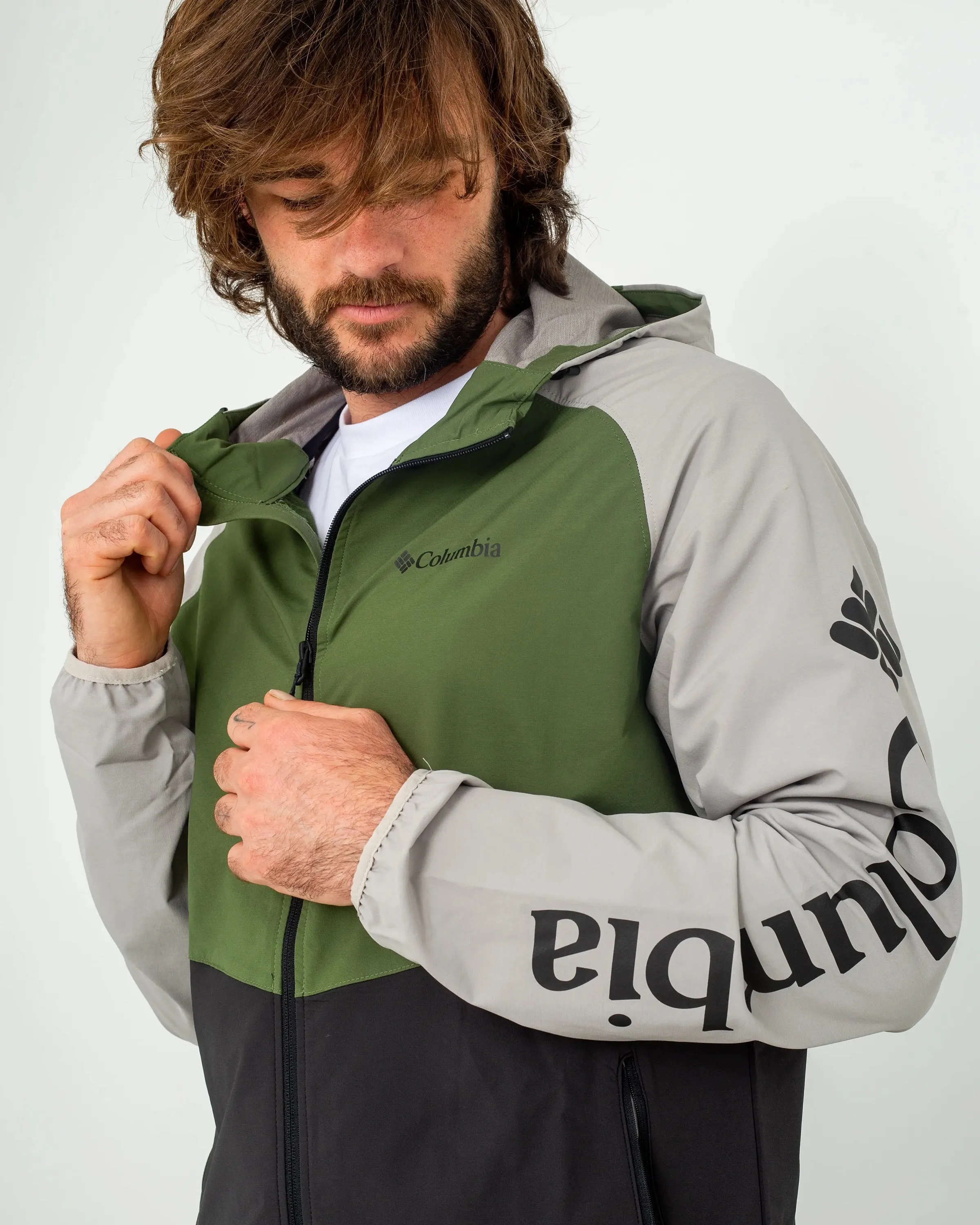 Panther Creek Jacket in Canteen, Flint Grey & Black