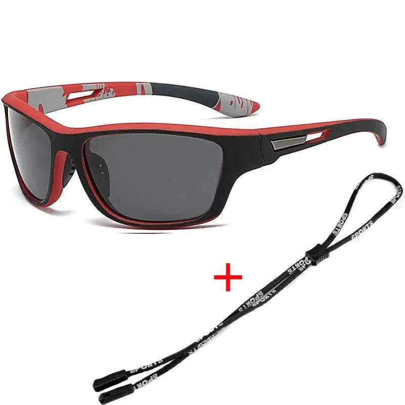 Polarized Sports Sunglasses with Rope UV400  Outdoor Fishing Glasses