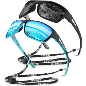 Polarized Sports Sunglasses with Rope UV400  Outdoor Fishing Glasses