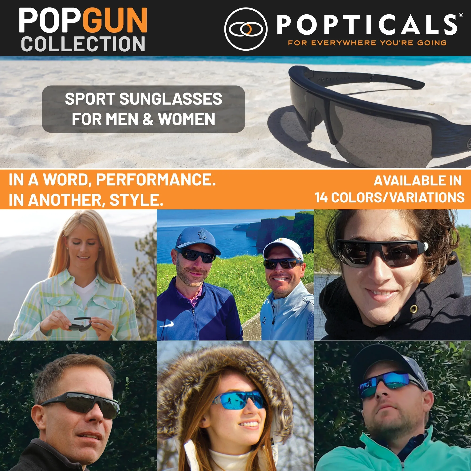 POPGUN | Polarized, Gloss Blue/Clear Crystal, Blue Mirror