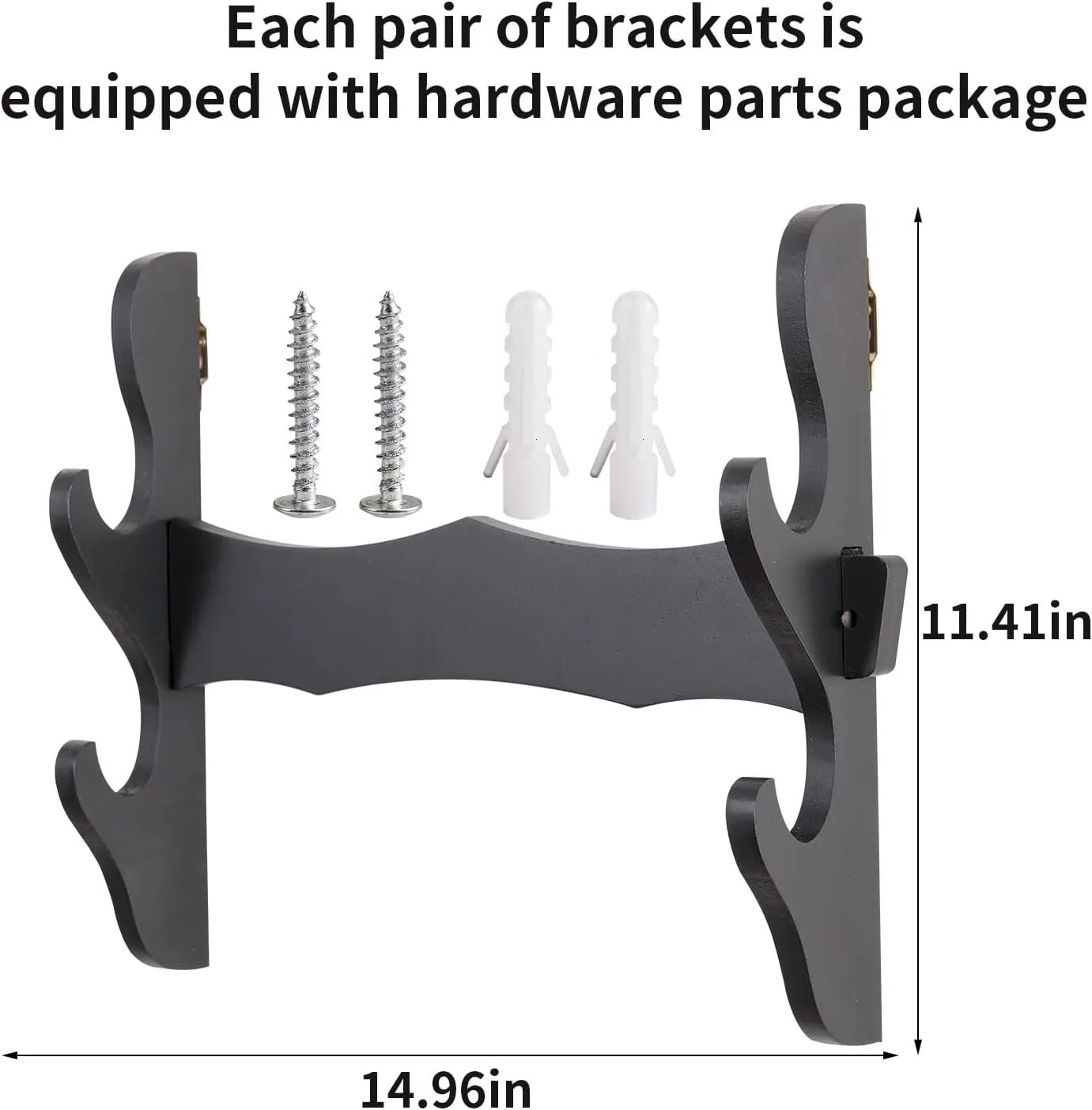 Samurai Sword Wall Mount-Katana Stand Wall Mount-Sword Wall Mount Display-Samurai Sword Wall Mount 2 Tier-Sword Wall Mount-Martial Arts Swords Mount Display- Plexiglass - (Swords Not Included)