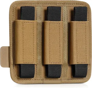 Savior Equipment Tactical Pistol Mag Pouch 9mm .40 45acp Open-Top Single & Double Stack Mag Holder Softshell Mags Storage Universal Magazine Carrier, Elastic Band to Hold Tight, Hook-Backed Panel
