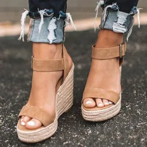 Summer Bliss Fiora Elegant Wedge Sandals with Strap