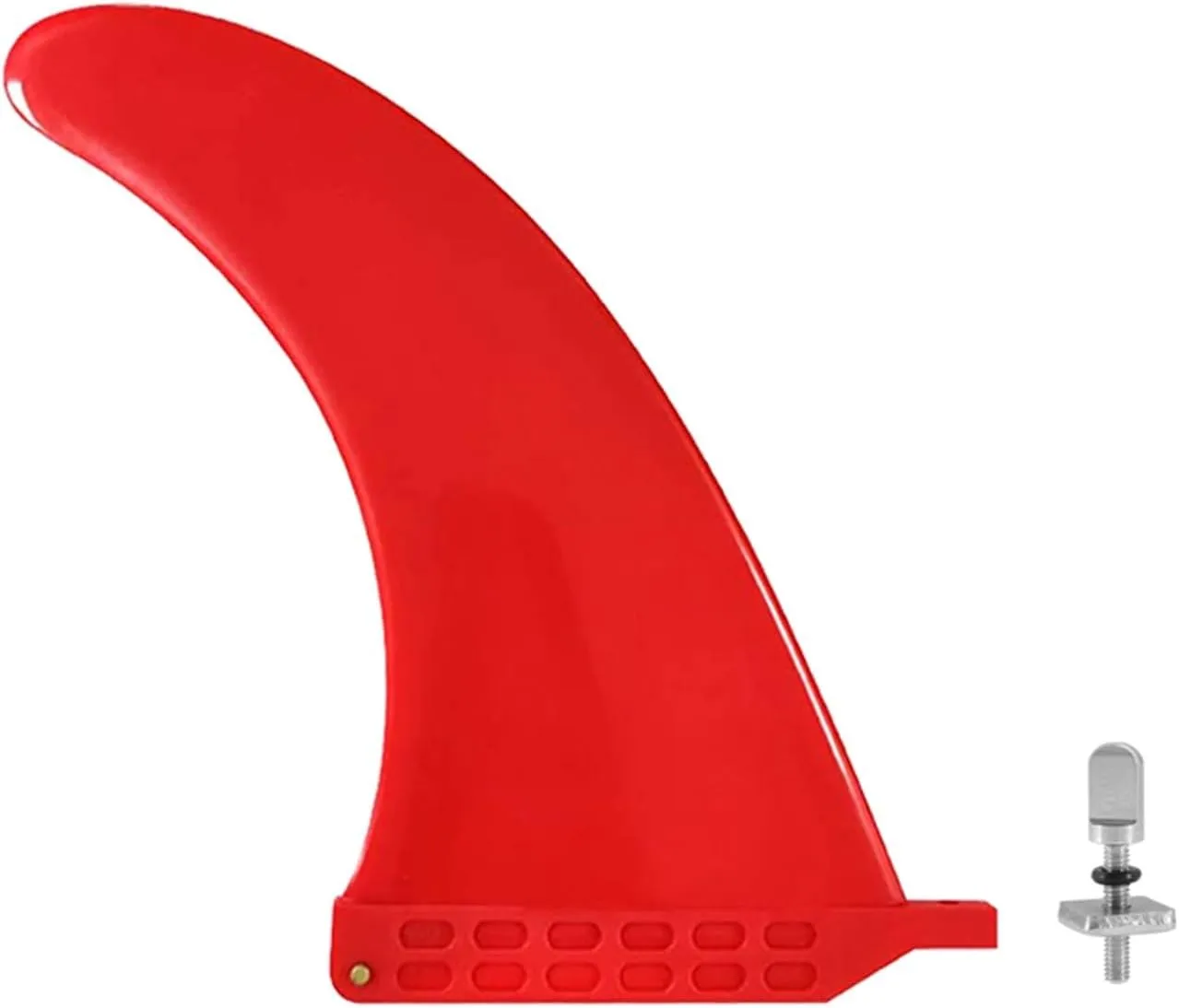 Surfboard Fins 4 Colors 9 Inch SUP Surf Fins Detachable PVC Single Center Fin Surfboard Longboard Paddleboard Surfing Accessories Surfing Accessories (Color : Blue and White)