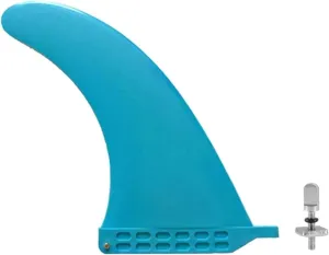 Surfboard Fins 4 Colors 9 Inch SUP Surf Fins Detachable PVC Single Center Fin Surfboard Longboard Paddleboard Surfing Accessories Surfing Accessories (Color : Blue and White)