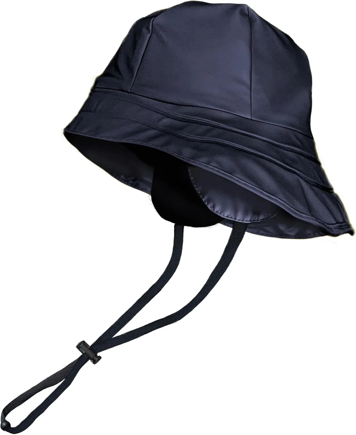Toutacoo, Rain hat, Waterproof, Unisex Wide Brim - Souwester Cap with Chinstrap and Earflaps, Fleece Lining