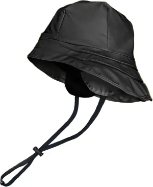 Toutacoo, Rain hat, Waterproof, Unisex Wide Brim - Souwester Cap with Chinstrap and Earflaps, Fleece Lining