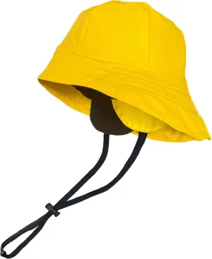Toutacoo, Rain hat, Waterproof, Unisex Wide Brim - Souwester Cap with Chinstrap and Earflaps, Fleece Lining