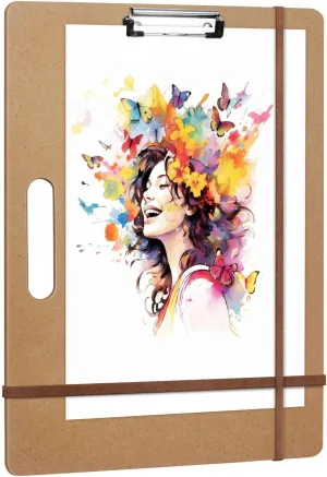tutata 13 x 17 Drawing Board, Sketch Board with Handle, Portable Art Clipboard for Drafting, Fit in Artist Tote